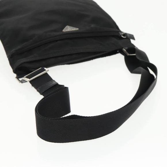 PRADA Shoulder Bag Nylon Black Silver Auth am7107 - Picture 7 of 16